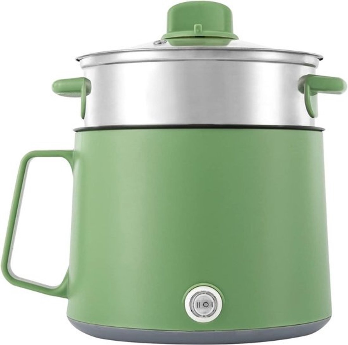 Elektrische Kookpot - Mini Hot Pot Noedelkoker - Snel Maaltijden Bereiden - Dubbele Vermogensstanden - 1.7 Liter Inhoud - Groen
