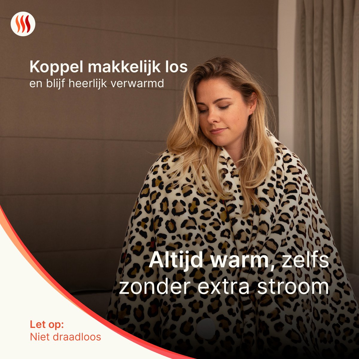 Seranova Elektrische Deken XXL - 180x160 cm - 2 Persoons Bovendeken - Warmtedeken - Dubbelzijdig Fleece Sherpa - Panter – foto 8