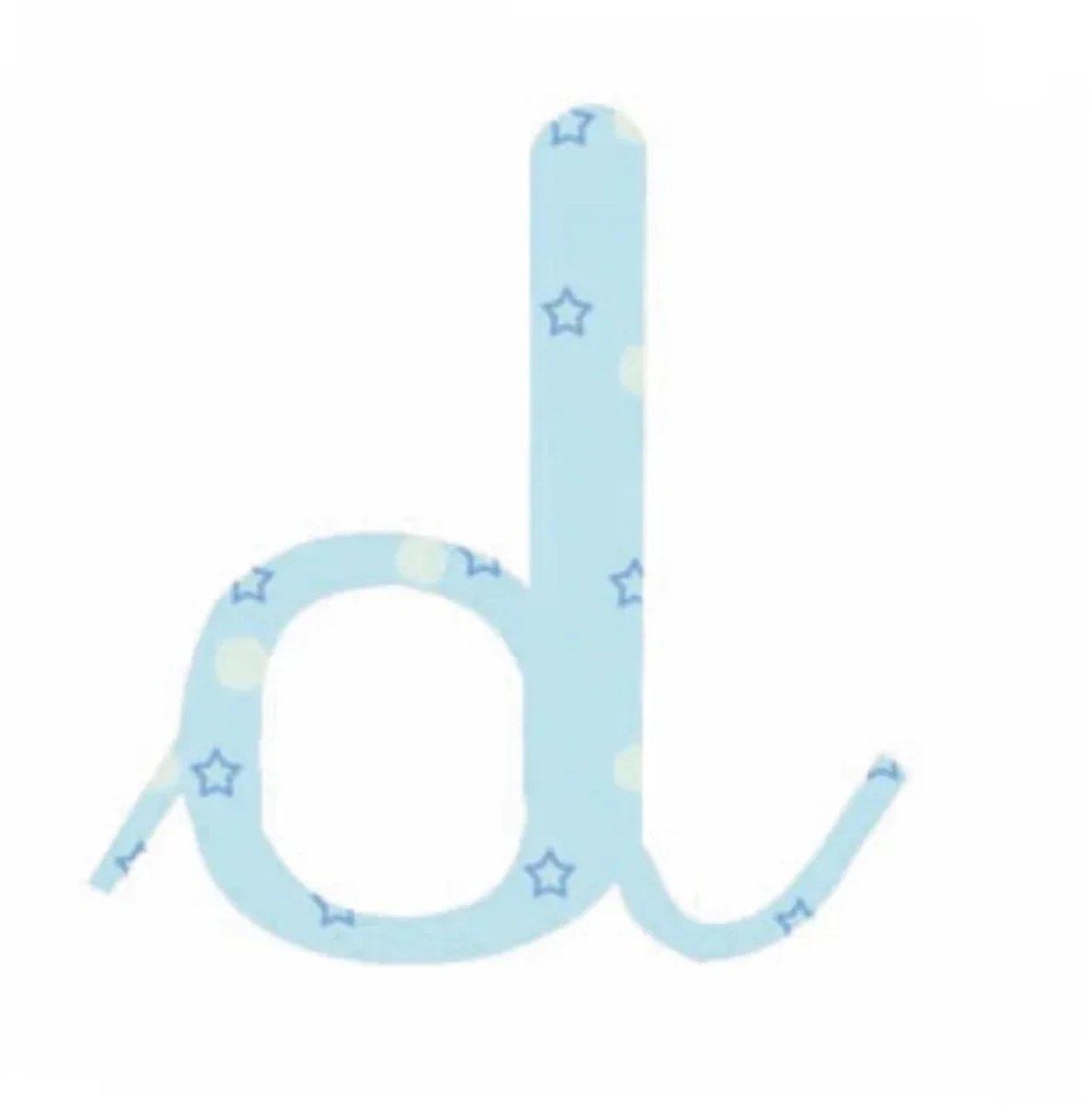 Lilipinso sticker blauwe letter d