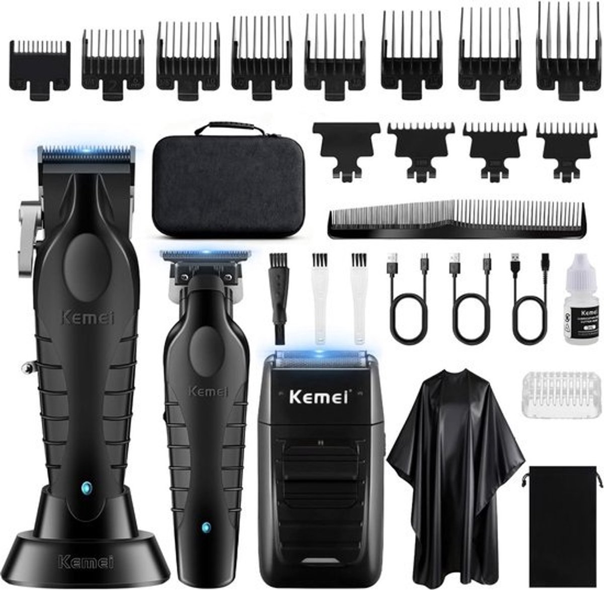 Professionele Draadloze Tondeuse voor Mannen - USB Oplaadbare Precisietrimmer en Foliescheerapparaat