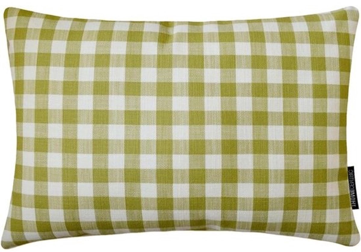 Decoratieve Kussenhoes - Lumbale Kussensloop - Woonkamer Decoratie - 100% Handgemaakt - 30 x 50 cm - Groen