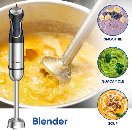 Waves - Staafmixer - Staafmixer set - Hakmolen - Melkopschuimer - Hand blender - Garde - Maatbeker - 5 in 1 - RVS messen van Waves — afbeelding 4