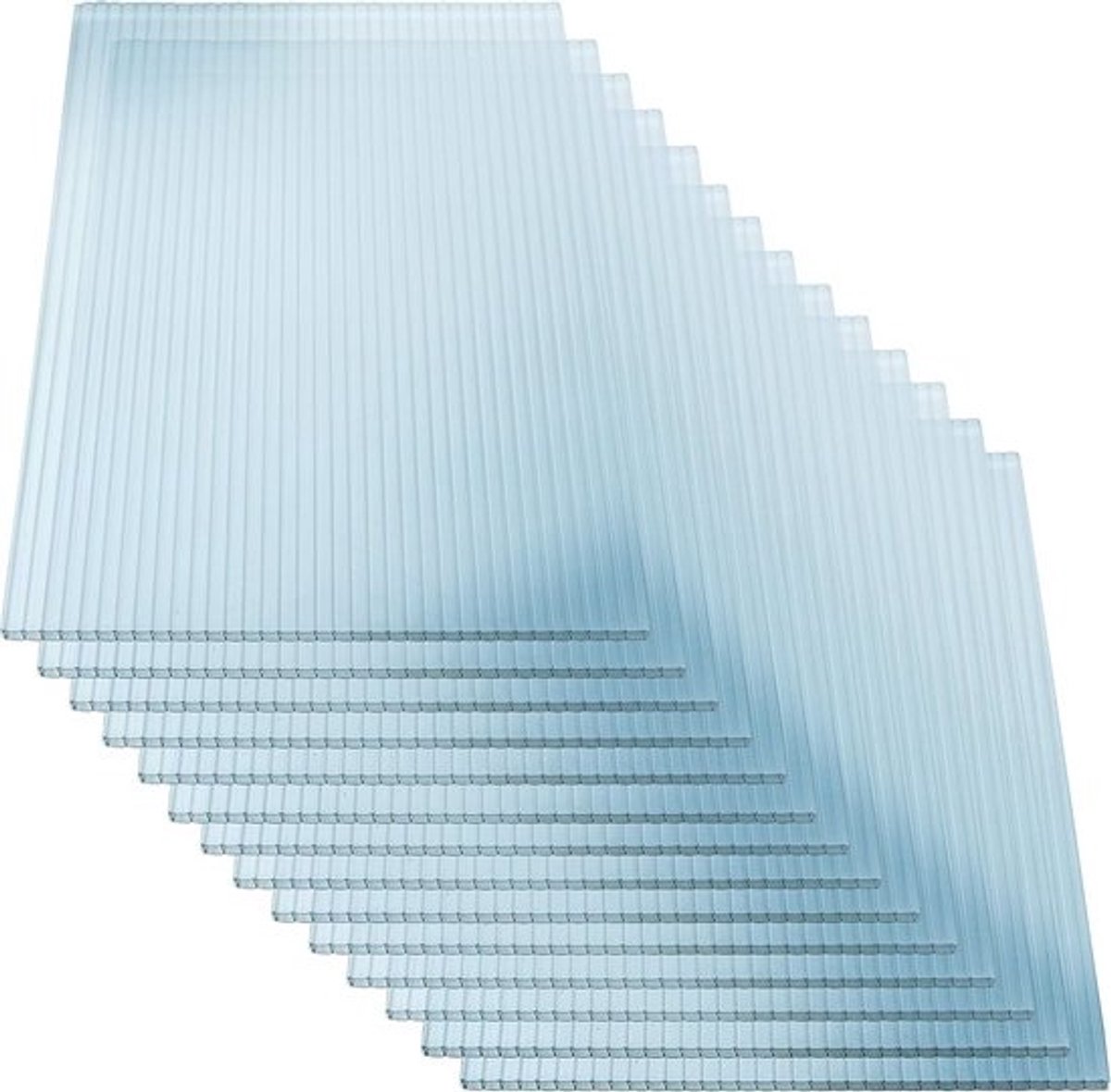 Dubbelwandige Polycarbonaat Platen voor Kassen en Broeikassen 6mm - 605x1210mm
