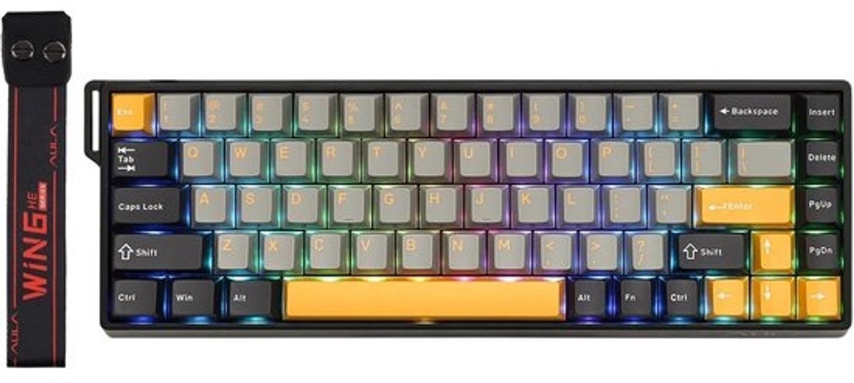 65% Compact Mechanisch Toetsenbord met Hall Effect Switches en 8000 Hz Polling Rate