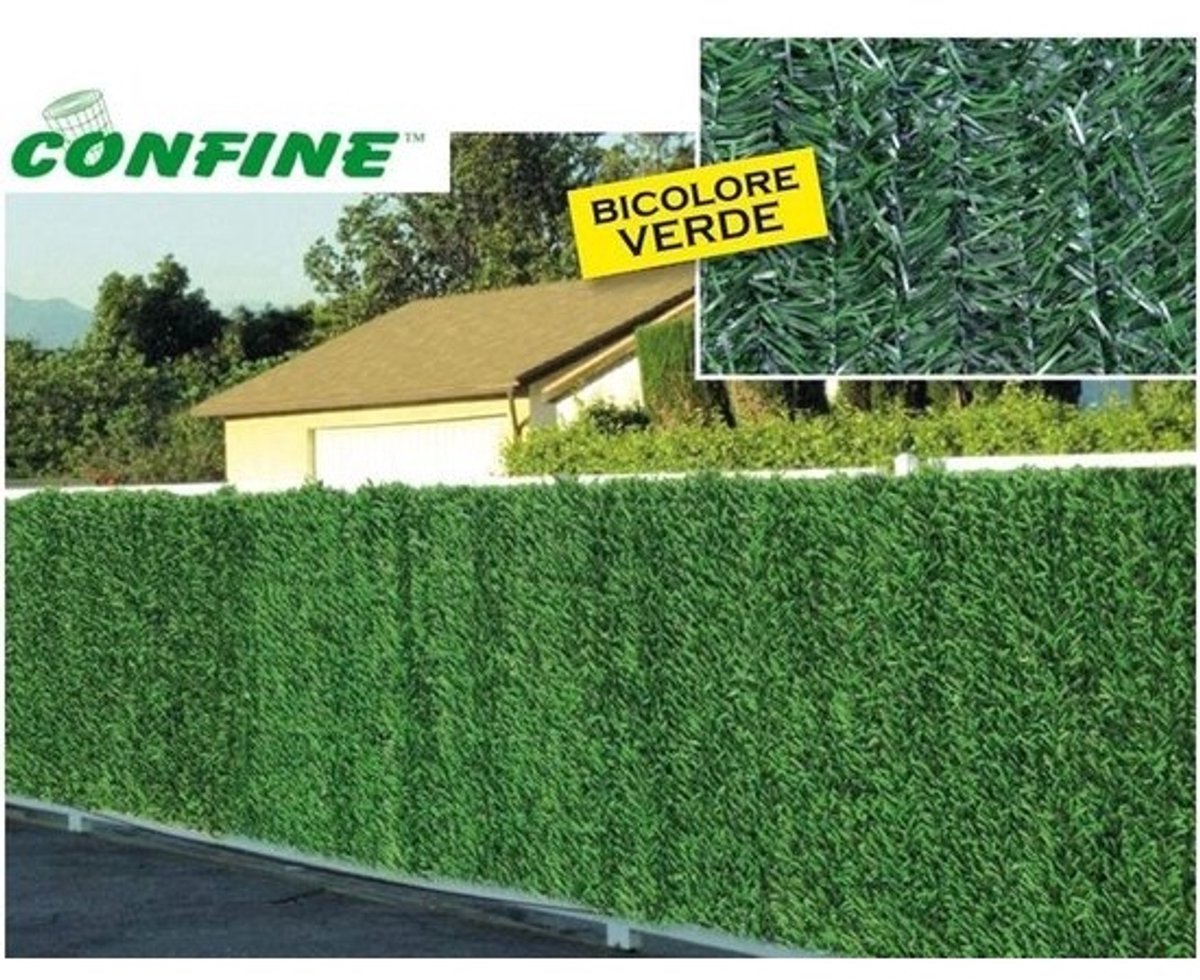 Kunstheg Balkon - Privacy Heg - Inkijk Vrij - Natuurlijk Effect - 1 x 3 Meter - Groen