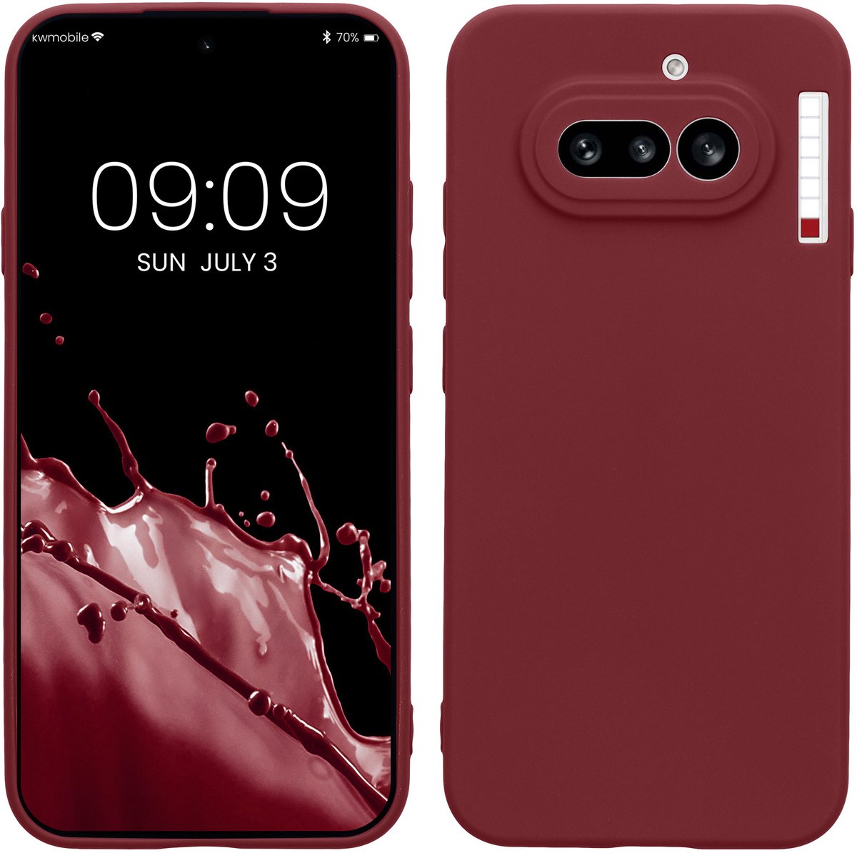 kwmobile telefoonhoesje geschikt voor Nothing Phone (4a) - Hoesje voor smartphone - Precisie camera uitsnede - In bordeaux-violet