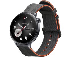 kwmobile horlogebandje geschikt voor OnePlus Watch 3 / 2 / 2R / Oppo Watch X2 polsband - Smartwatch bandje van TPU - Activity tracker horloge band in zwart / oranje