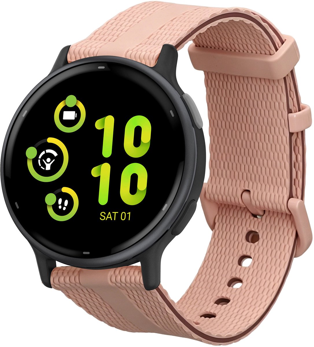 kwmobile horlogebandje geschikt voor Garmin Venu Sq 2 Music /Sq 2 / Vivoactive 6/Vivoactive 5 polsband - Smartwatch bandje van TPU - Activity tracker horloge band in oudroze