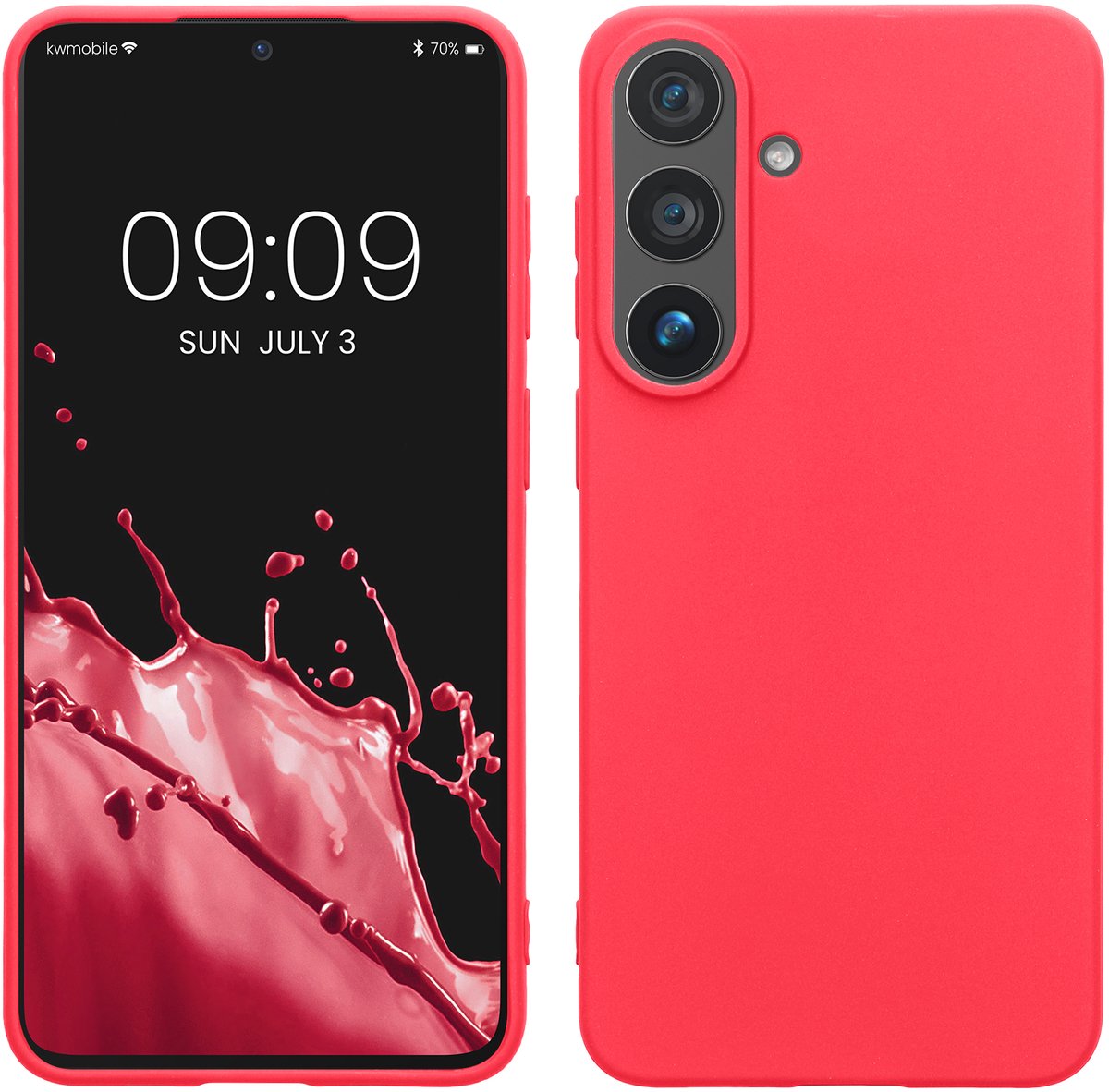 kwmobile telefoonhoesje geschikt voor Samsung Galaxy S26 FE - Hoesje voor smartphone - Back cover in neon roze