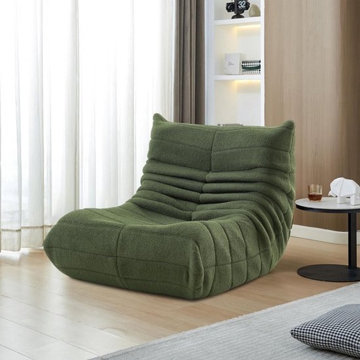 Extra Grote Zitzak Stoel met Rugleuning voor Volwassenen, Comfortabele Lounger voor Lezen