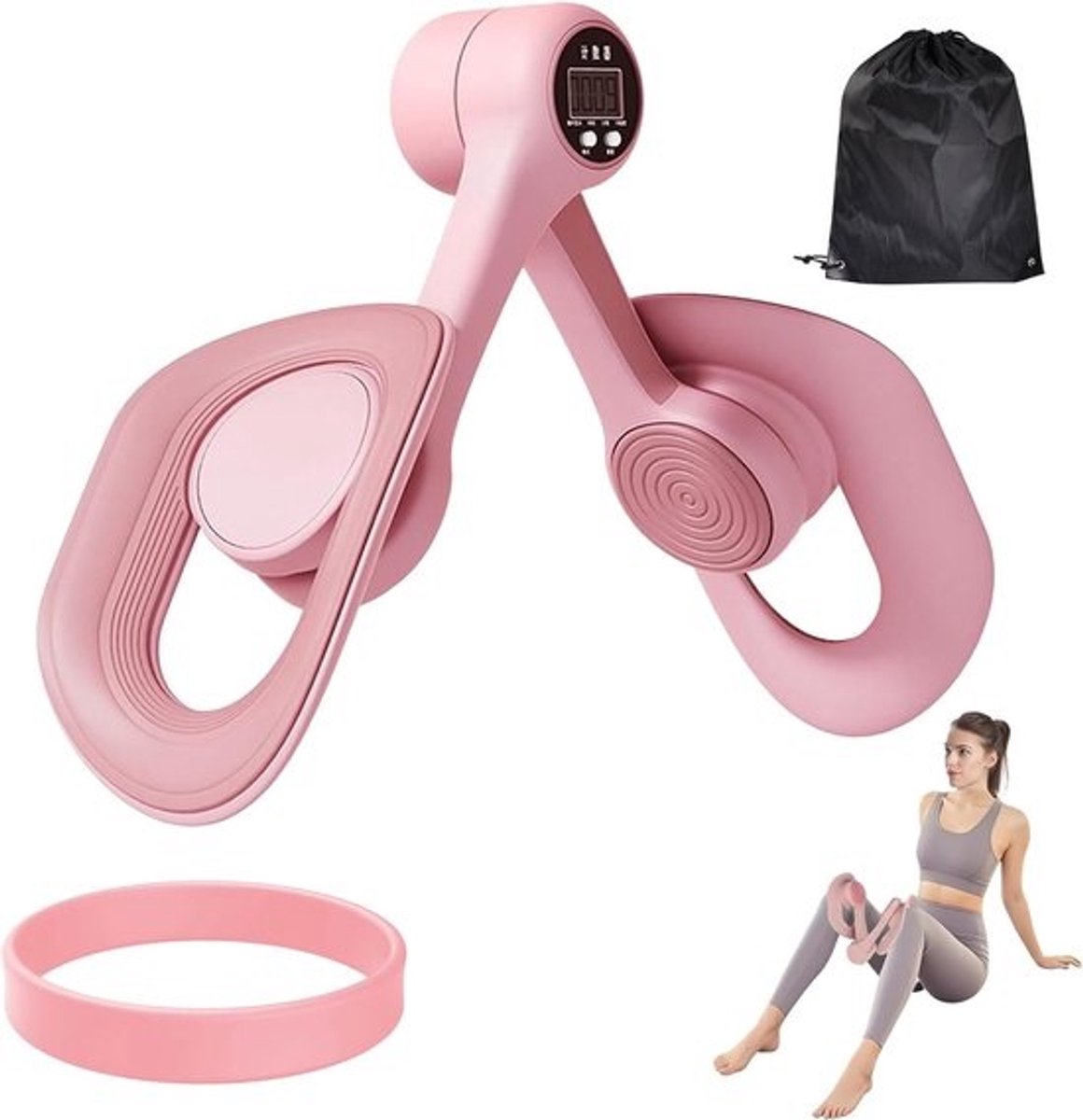 Bekkenbodemtrainer - Dijbeen trainer - Thuis sporten - Digitaal display - One size
