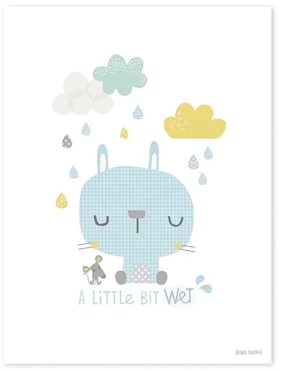 Lilipinso Poster Konijntje in de regen