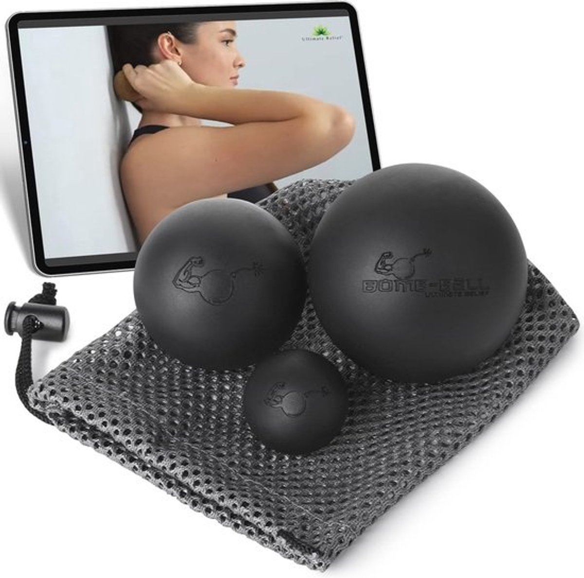 Massagebal Set voor Spierontspanning en Triggerpoint-therapie - Perfect voor Zelfmassage en Fasciatraining