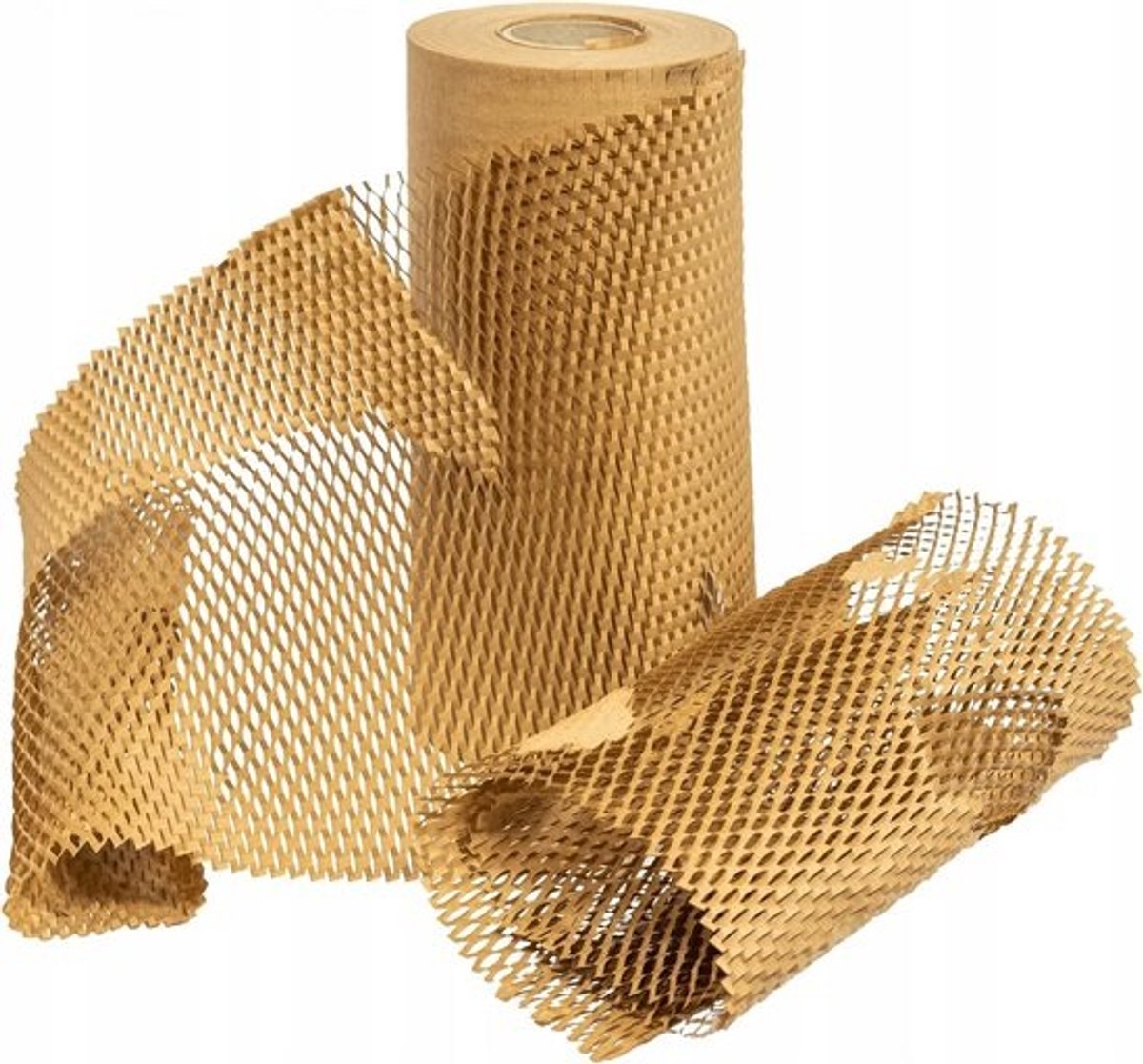Honingraatpapier - Verpakkingspapier Rol - Voorwerpen Beschermen - Honingraatstructuur - 30 cm x 50 meter - Bruin