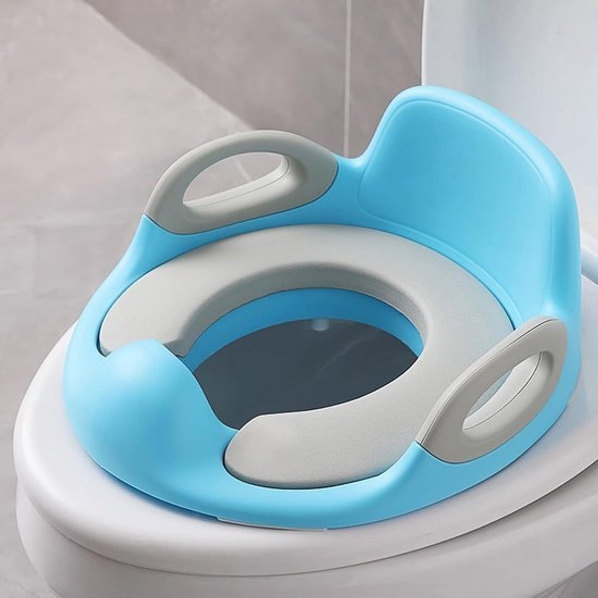Kindertoiletbril met Handvatten en Spatbescherming - Comfortabel Toiletverkleiner voor Peuters (1-8 Jaar)