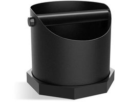 Afklophouder Koffiedik - Afslagcontainer Barista - Stil Koffiedik Verwijderen - Geluidsdempende Strips - 16 Liter Inhoud - Zwart