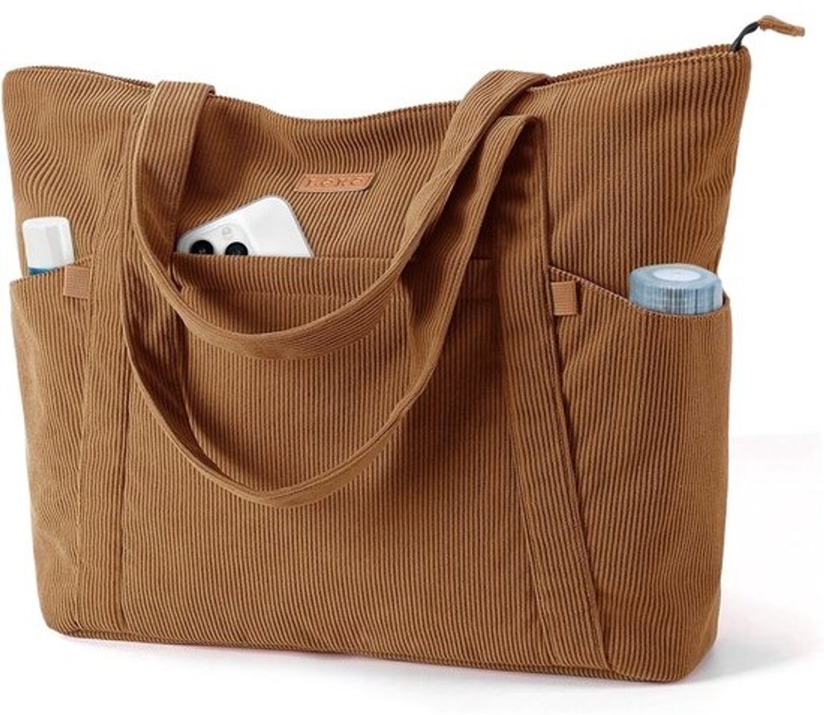 Grote Tote Bag - Strandtas Shopper - Dagelijks Gebruik - Laptopvak 17 inch - 42 x 34 x 12 cm