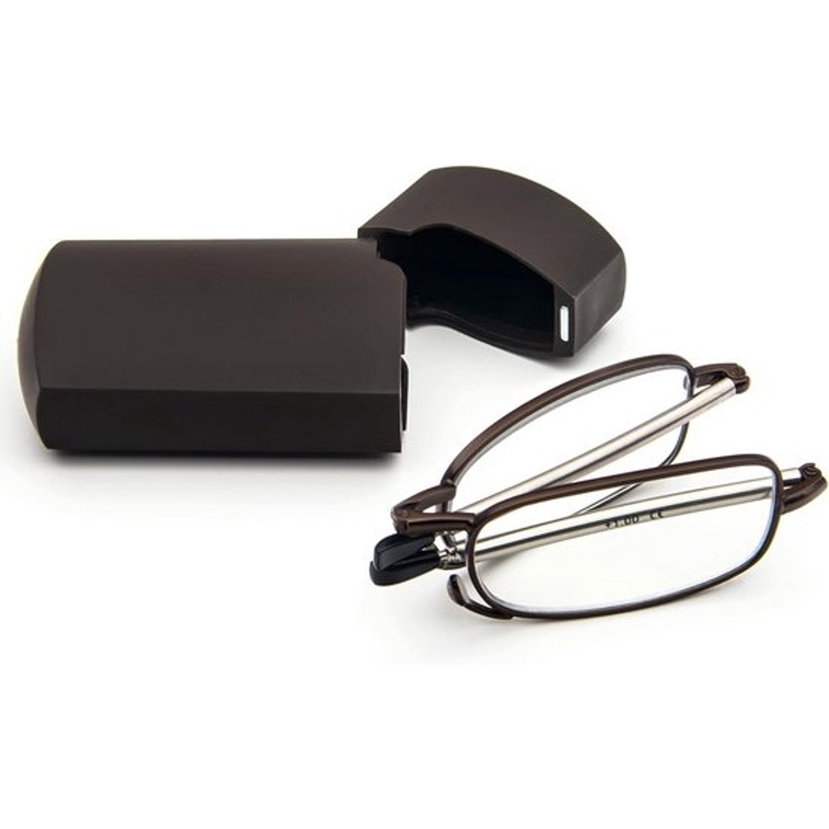 Vouwbare Leesbril van RVS - Mini Anti-Blauw Leeshulpmiddel voor Mannen en Vrouwen inclusief Hard Case