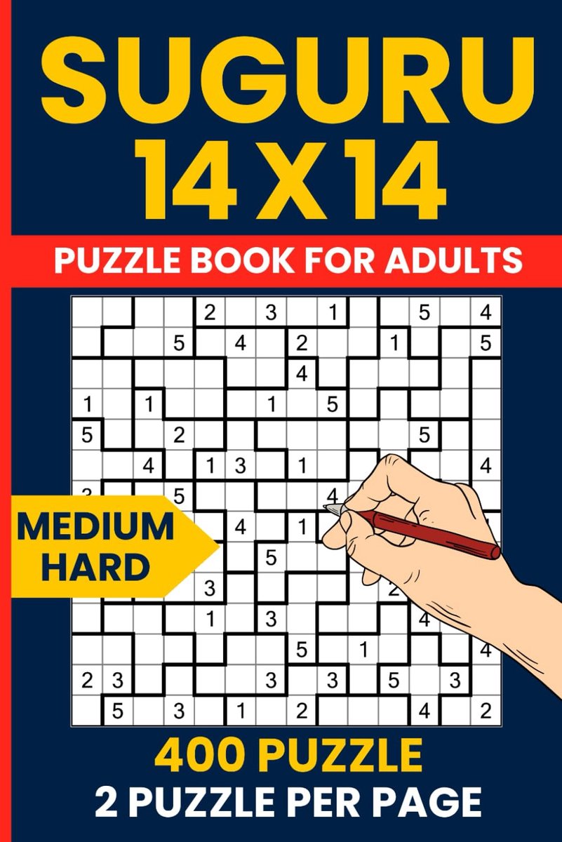 Suguru Puzzle Book for Adults - 400 Medium to Hard Number Blocks Puzzles 14x14 Grid: Tectonics Japanese Logic Puzzles - ShopVlot