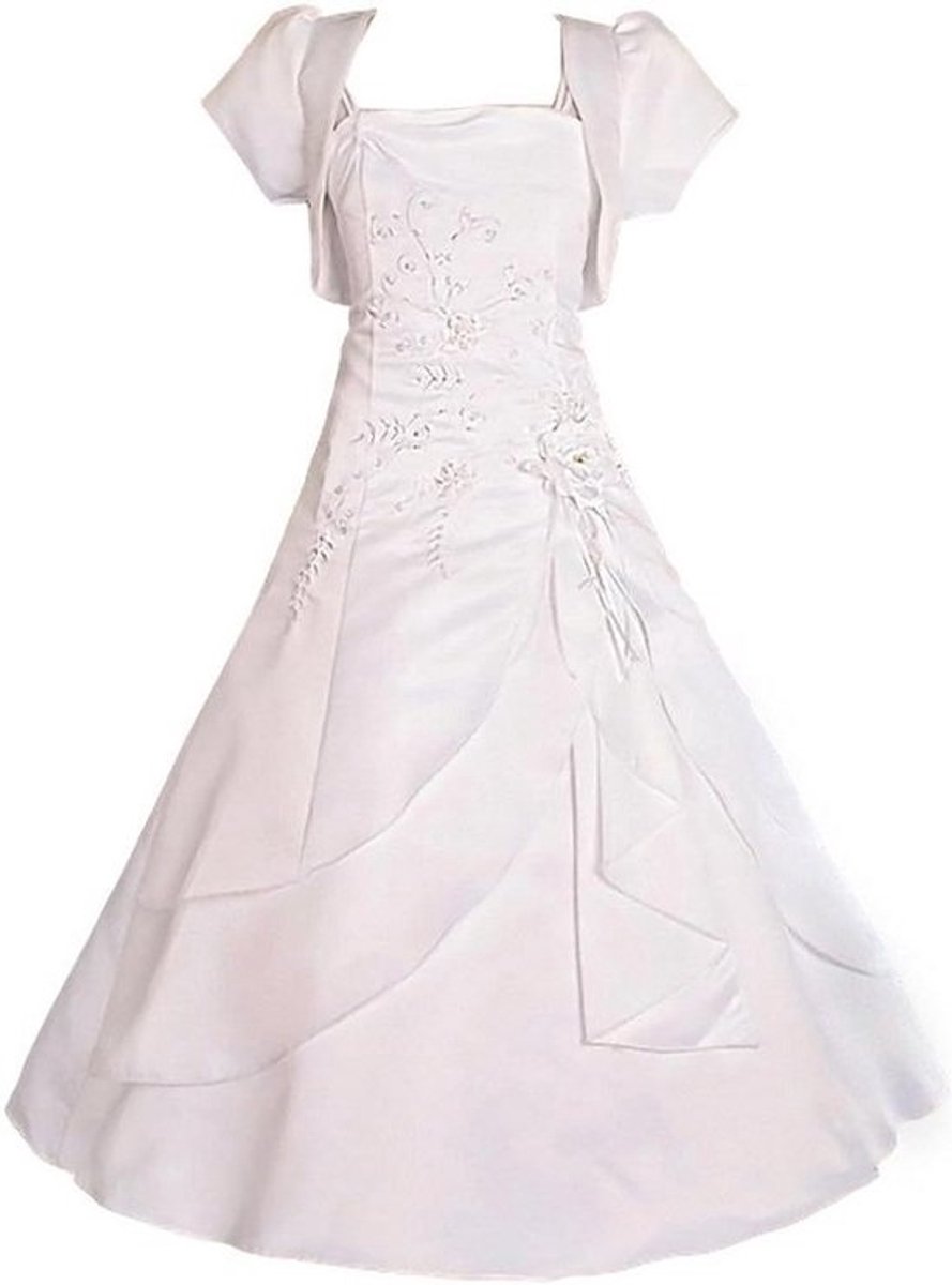 Elegante Peuter en Meisjes Jurk met Bolero voor Feest of Bruiloft (Maat 2-12 jaar)