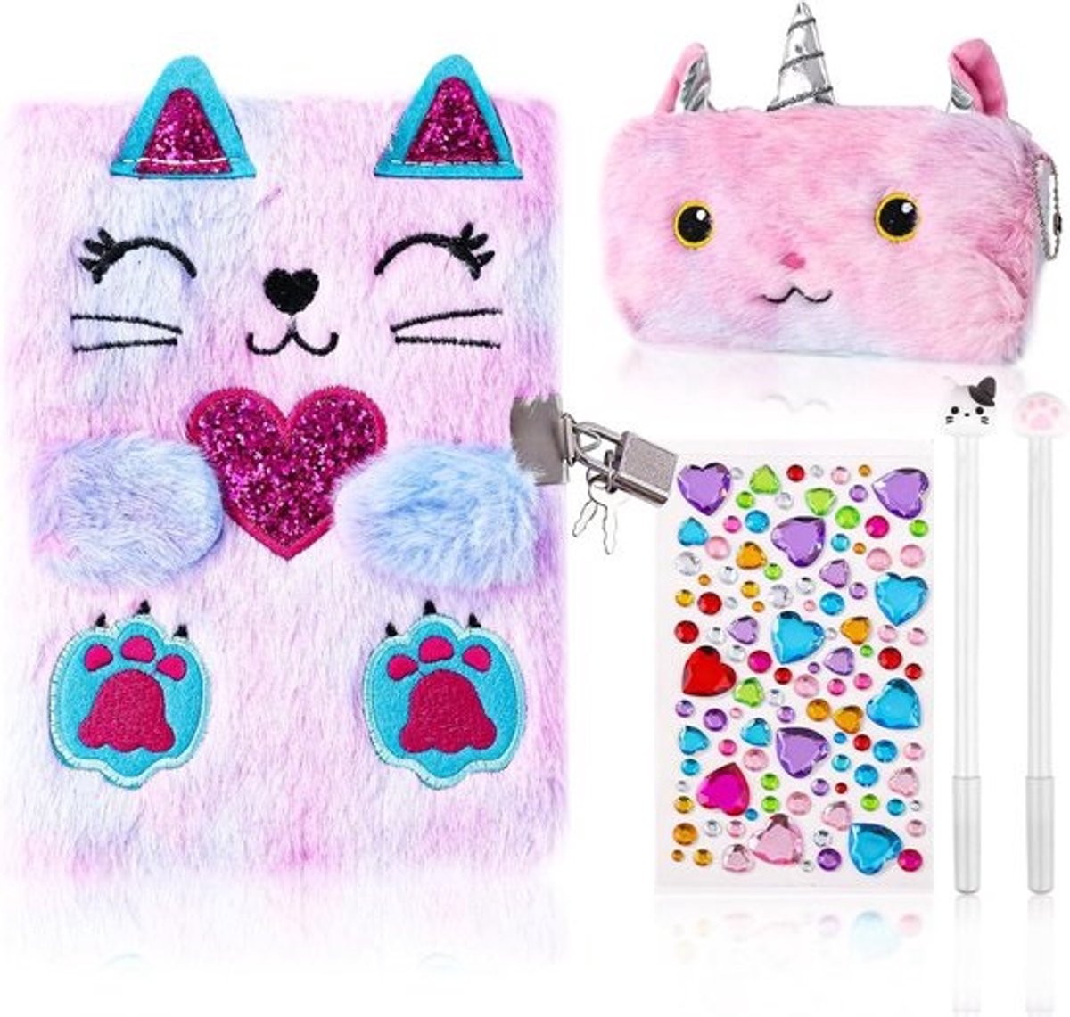 Slot Dagboek voor Meisjes 8-12 Jaar - Panda Design met Penhouder & Sleutelhanger - Ideaal als Kerst- of Halloween Cadeau