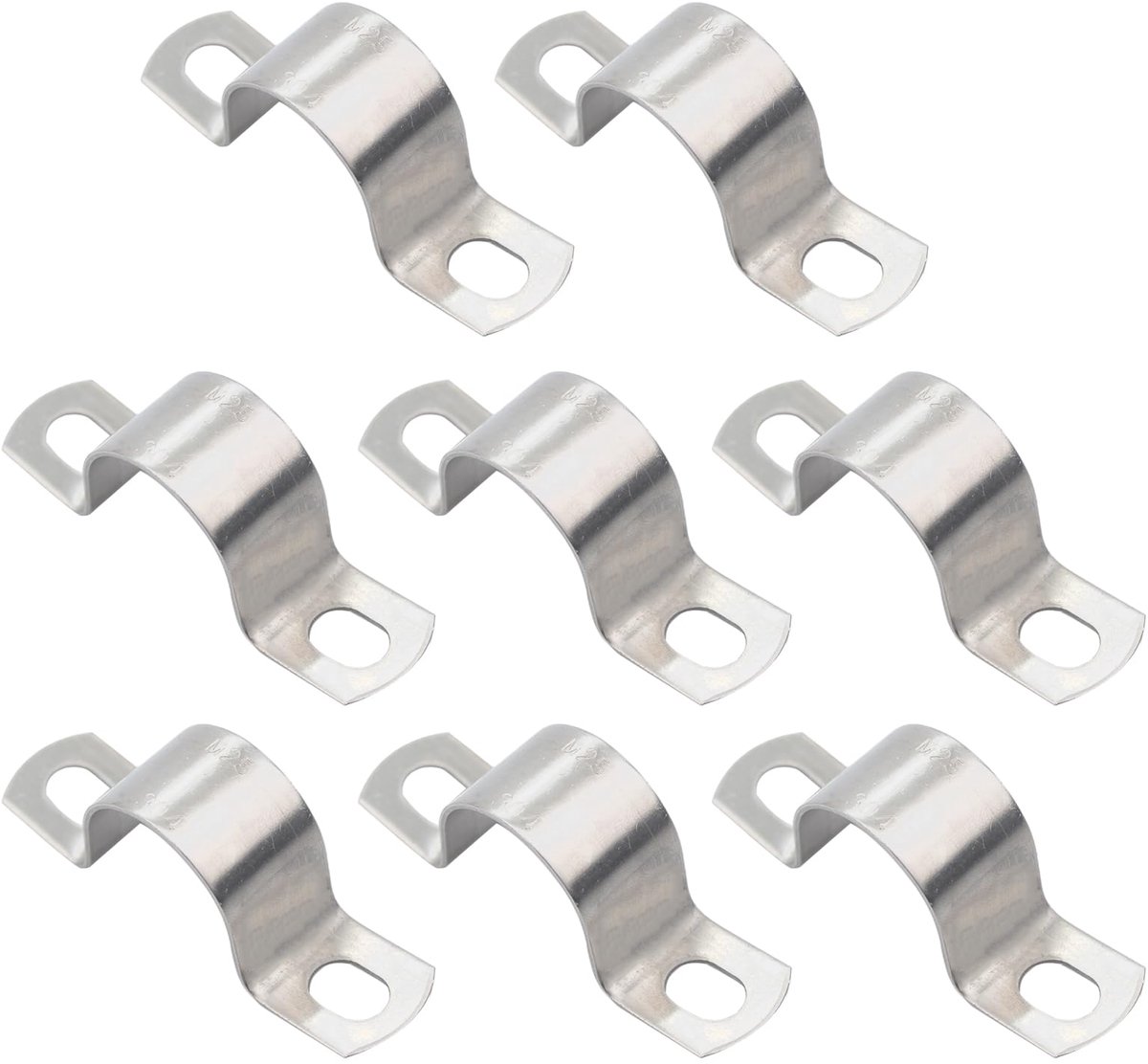 Dailygoods - 8 Stuks Slangklemmen - Metalen Klemmen van Roestvrij Staal voor Waterslang