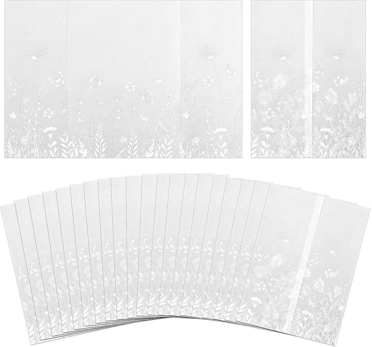 Dailygoods - 50 Stuks Prefolded Parchment Jackets voor 13x18cm Uitnodigingen