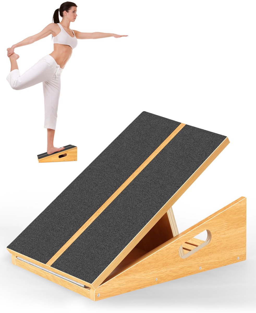 Dailygoods - Houten Inclined Shelf - Verstelbare Kalf Stretch Plank