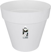 Elho Loft Urban Rond 50 - Pot De Fleurs pour Extérieur - Plastique 100% recyclé - Ø 48.5 x H 44.5 cm - Blanc