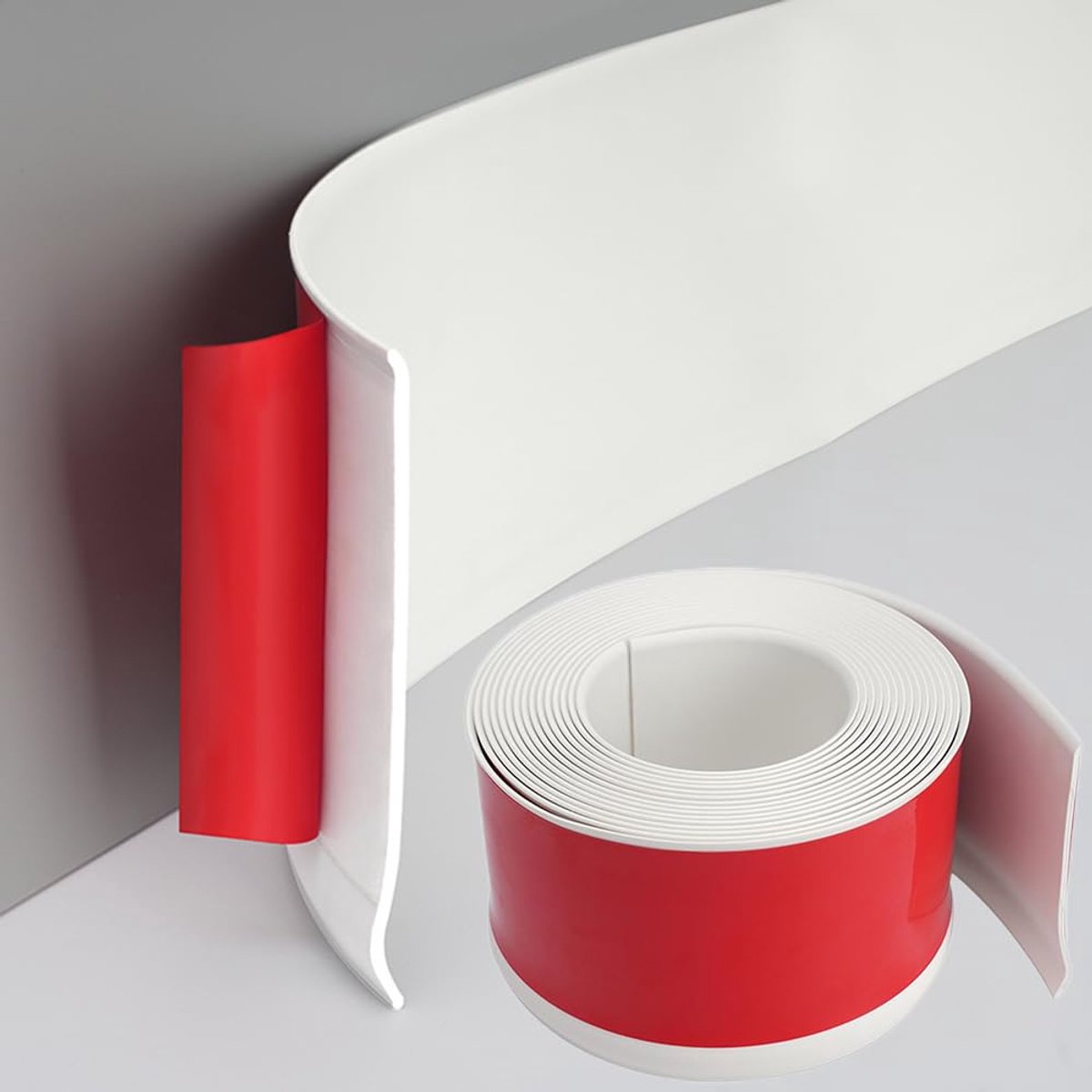 Dailygoods - PVC Zelfklevende Zachte Plint 10 cm x 10 m - Flexibele Sierlijst voor Binnen