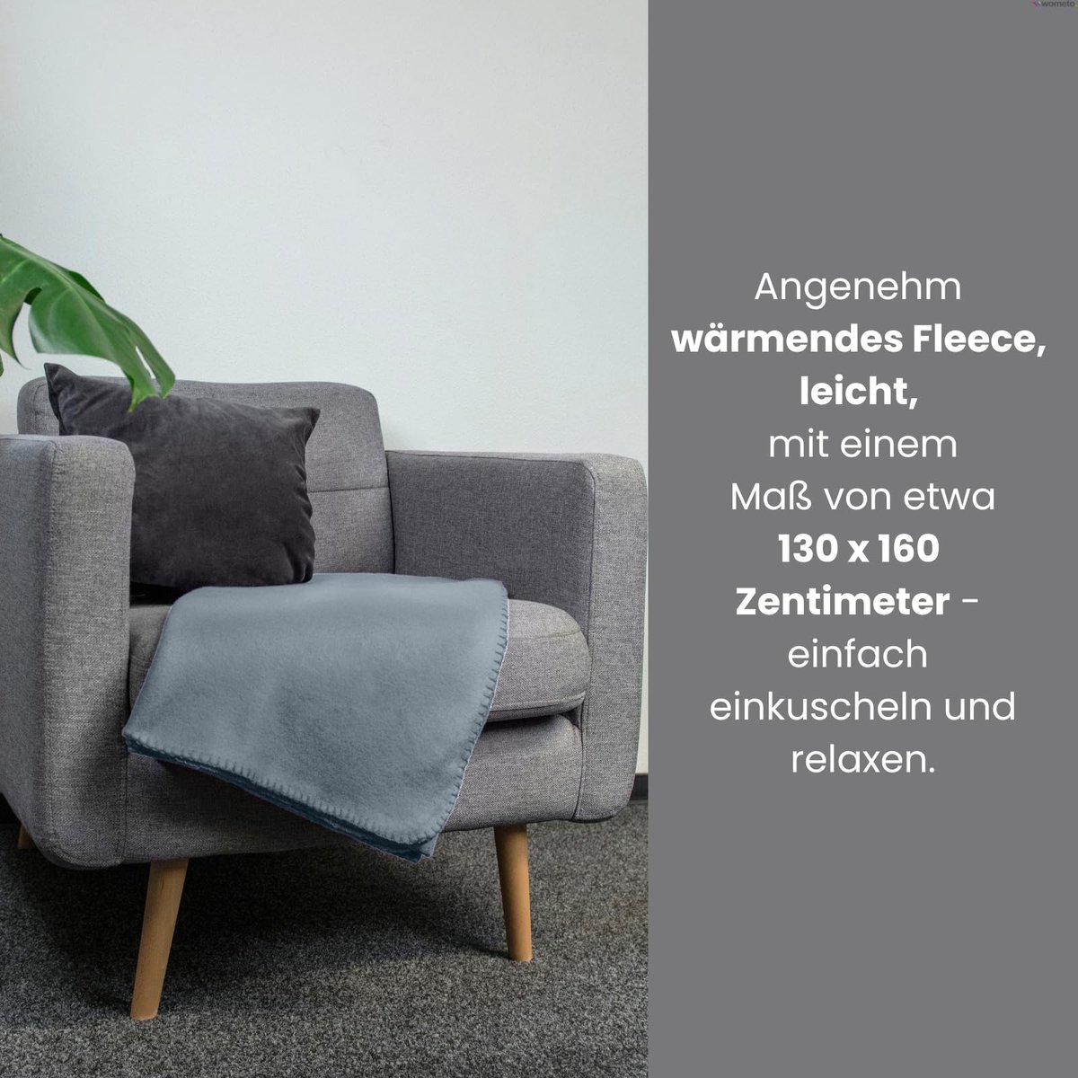 Dailygoods - 10-delig Voordeelpak Fleecedeken 130x160 cm - Grijs met Anti-Pilling