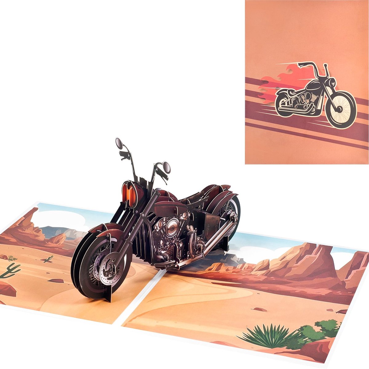 Dailygoods - Pop-up Verjaardagskaart 3D - Locomotief voor Locomotiefliefhebbers