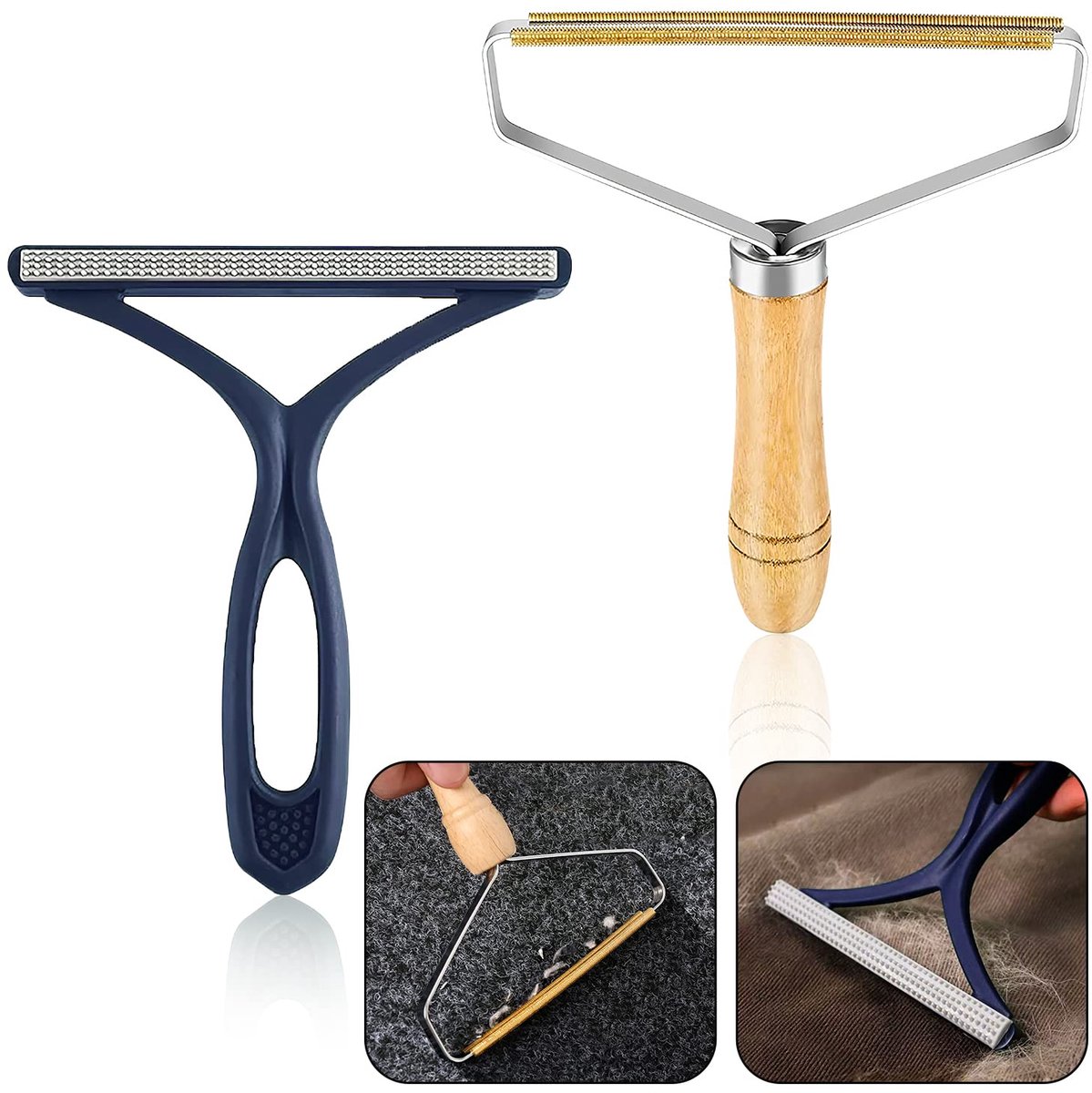 Dailygoods - 2 Stuks Draagbare Pluizenroller voor Huisdierenhaar - Handige Lintverwijderaar