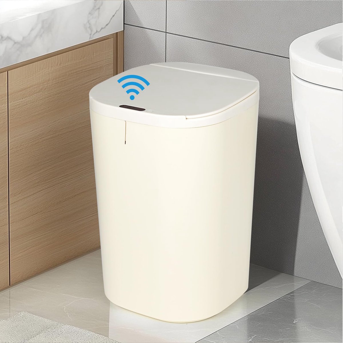SnelShoppen - Dreamhigh Afvalemmer met Sensor 20L - Automatische Vuilnisemmer met Deksel - Luchtdicht en IPX5 Waterdicht - Perfect voor Keuken, Badkam