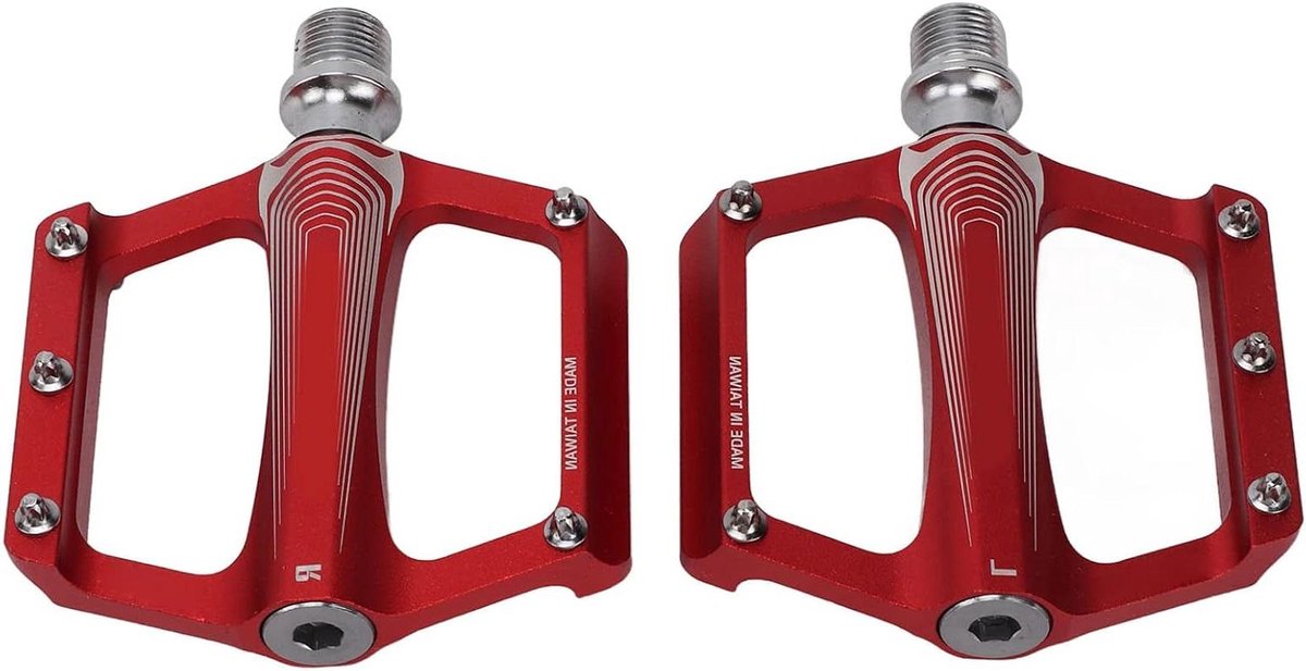 Fietspedalen - Fietsaccessoires Pedalen - Moeiteloos Rijden - Antislip Grip - 4.1x3.3 inch - Rood