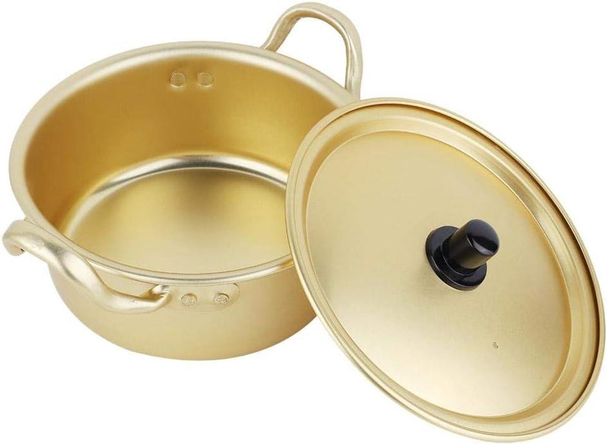 Soeppan Aluminium - Kookpan Ramen - Maaltijden Bereiden - Voedselveilig Materiaal - 16 cm - Aluminium