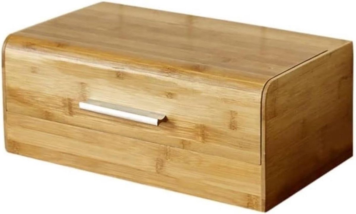 Broodtrommel Boerderijstijl - Brooddoos Keuken - Brood Vers Houden - Rustiek Landelijk Design - 35x20x14cm - Wit