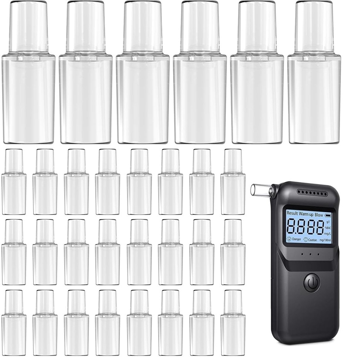 Dailygoods - 30 Stuks Professionele Mondstukken voor Alcoholtesters - Hygiënisch en Wegwerp