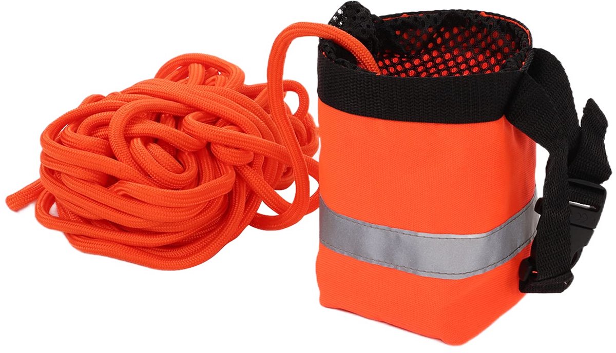 Dailygoods - Drijvende Rope Bag met Reflecterende Lifeline - Waterreddingslijn 15/30M