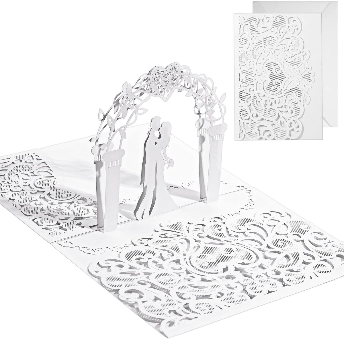 Dailygoods - 3D Pop-up Wedding Kaart - Romantische Verlovingskaarten met Envelop