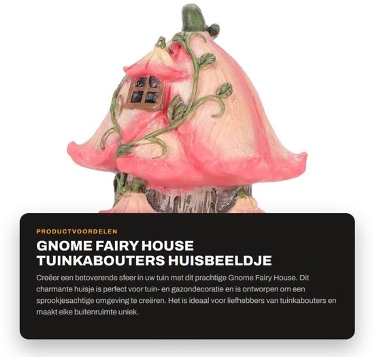 Fairy House UV-bestendig - Tuinbeelden - Tuinpatio Decoratie - Hars - Sprookjeshuis - Charmante Tuinaccessoire - Tuinbeeldje