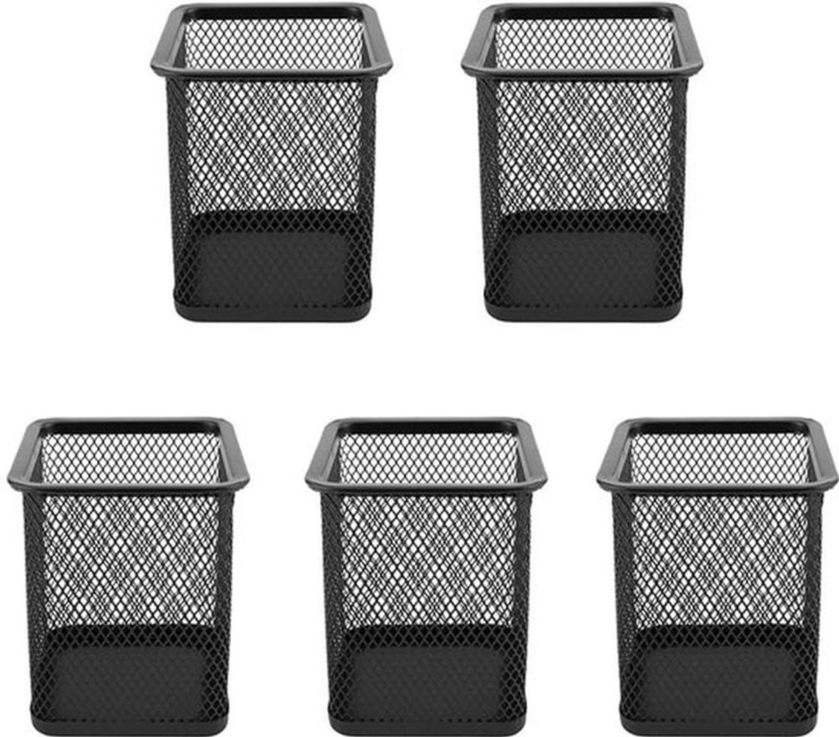 Dailygoody - Penhouder - Bureau-organizer - Stabiliteit - Vierkant - Pennenhouder - Perfect voor kantoor en thuis - koolstofstaal