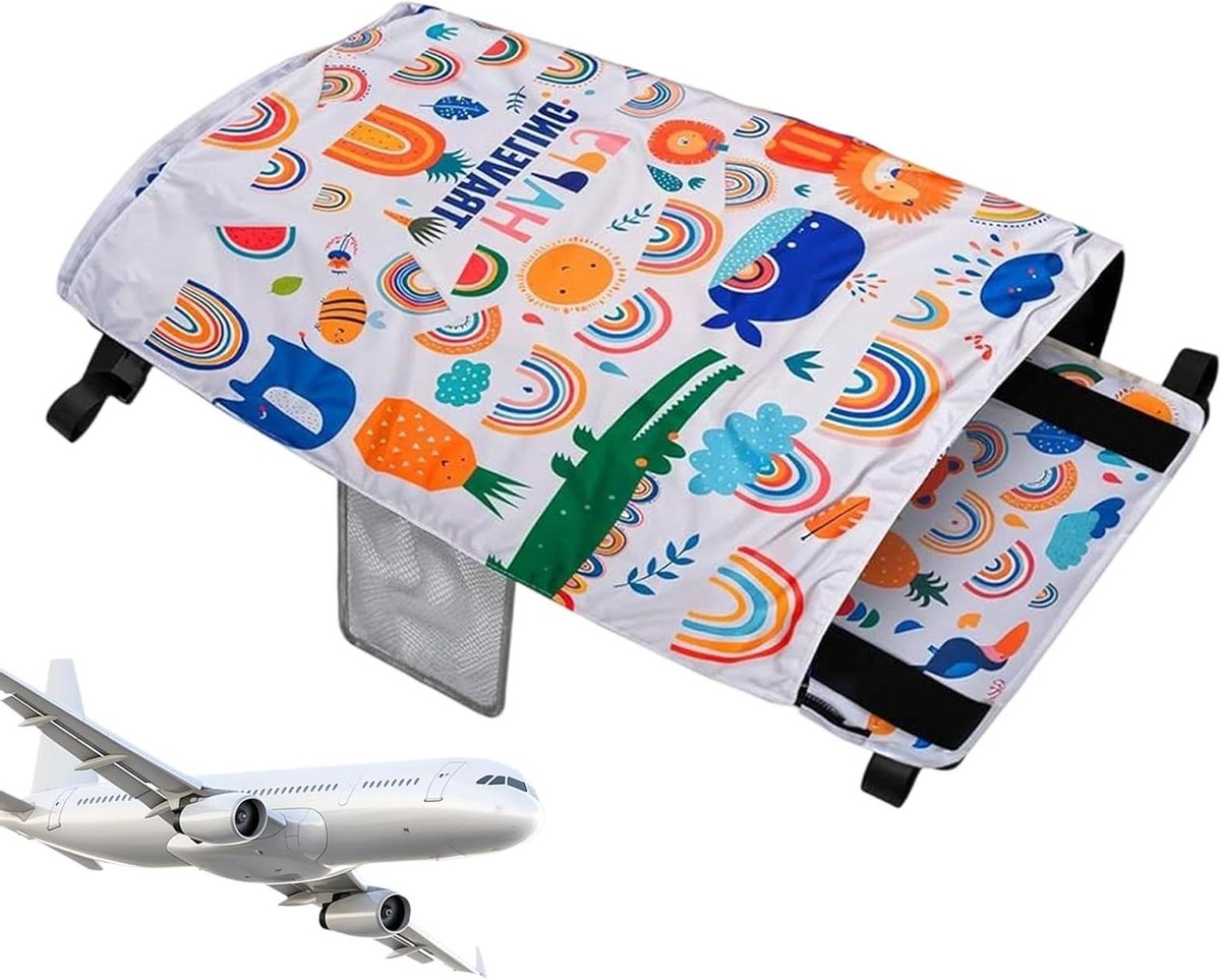 Peuter Vliegtuigbed - Stoelverlenger Baby - Comfortabel Reizen - Zachte Hangmat Stijl - 44 x 79 cm - Wit