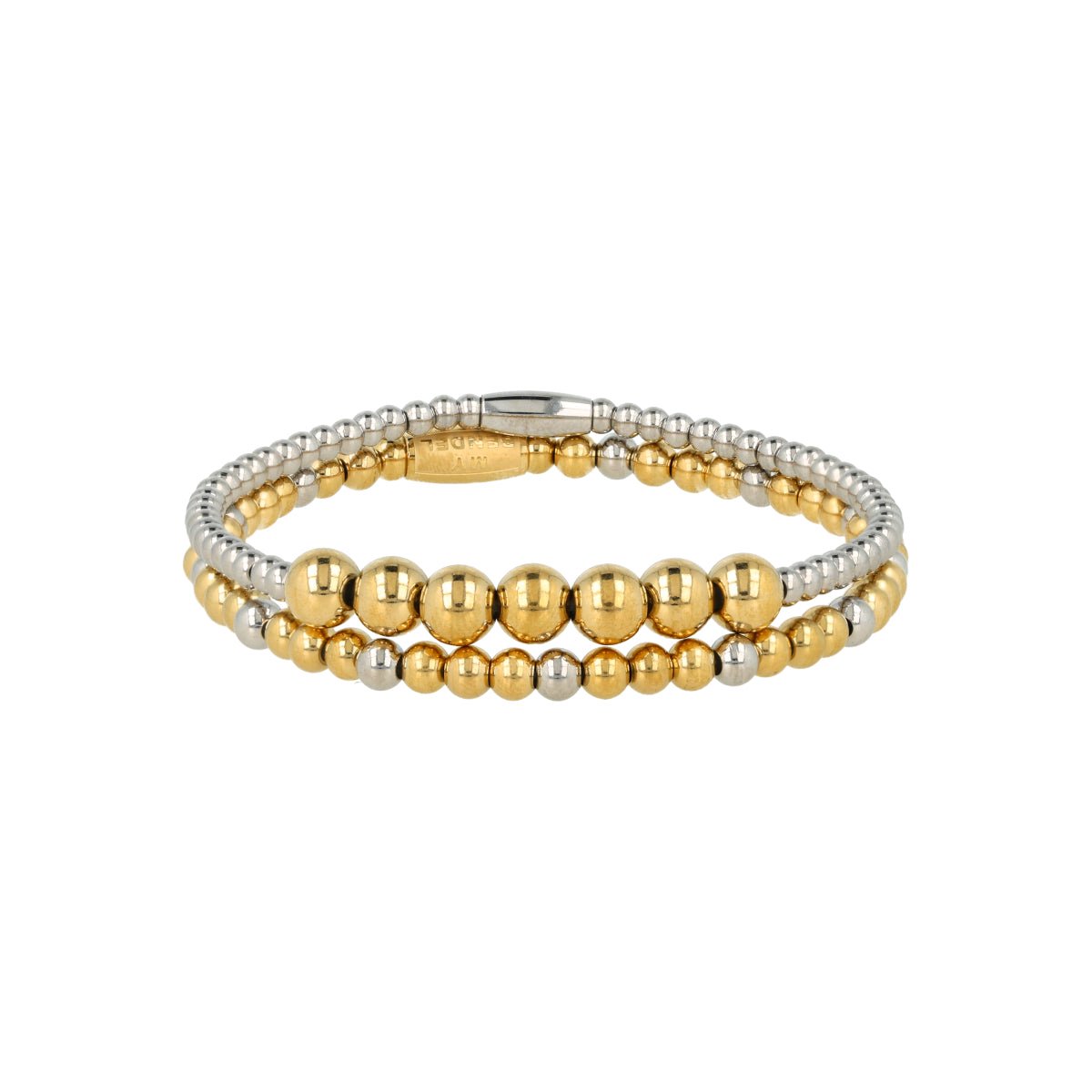 My Bendel - Bicolor Kralenarmband Set - met Luxe Cadeauverpakking | Sieraden Voor Dames