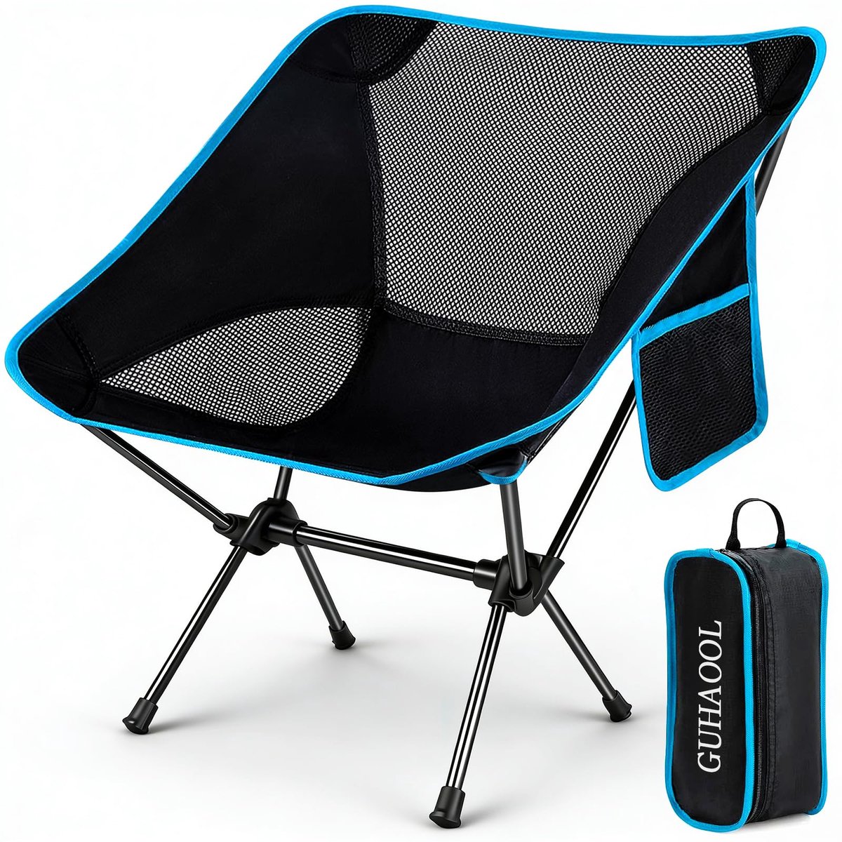 SnelShoppen - Opvouwbare Campingstoel - Lichtgewicht Klapstoel tot 120 kg - Draagbare Stoelen voor Buiten - Perfect voor Vissen, Wandelen, Picknick en