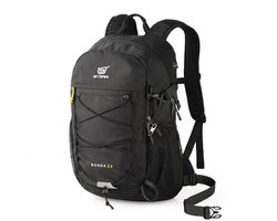 SnelShoppen - Kleine wandelrugzak 22L, ademend en comfortabel voor trekking, wandelen en reizen, zwart, mediano, klassiek design voor dames en heren