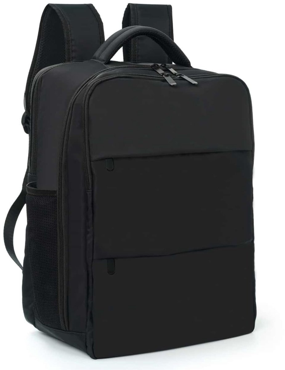 SnelShoppen - Reisrugzak Handbagage 40x30x20 cm, 24L, Vliegtuigcabine, Ideaal voor Ryanair, Vueling, WizzAir, Zwart, Perfect voor Weekendjes Weg en Ci