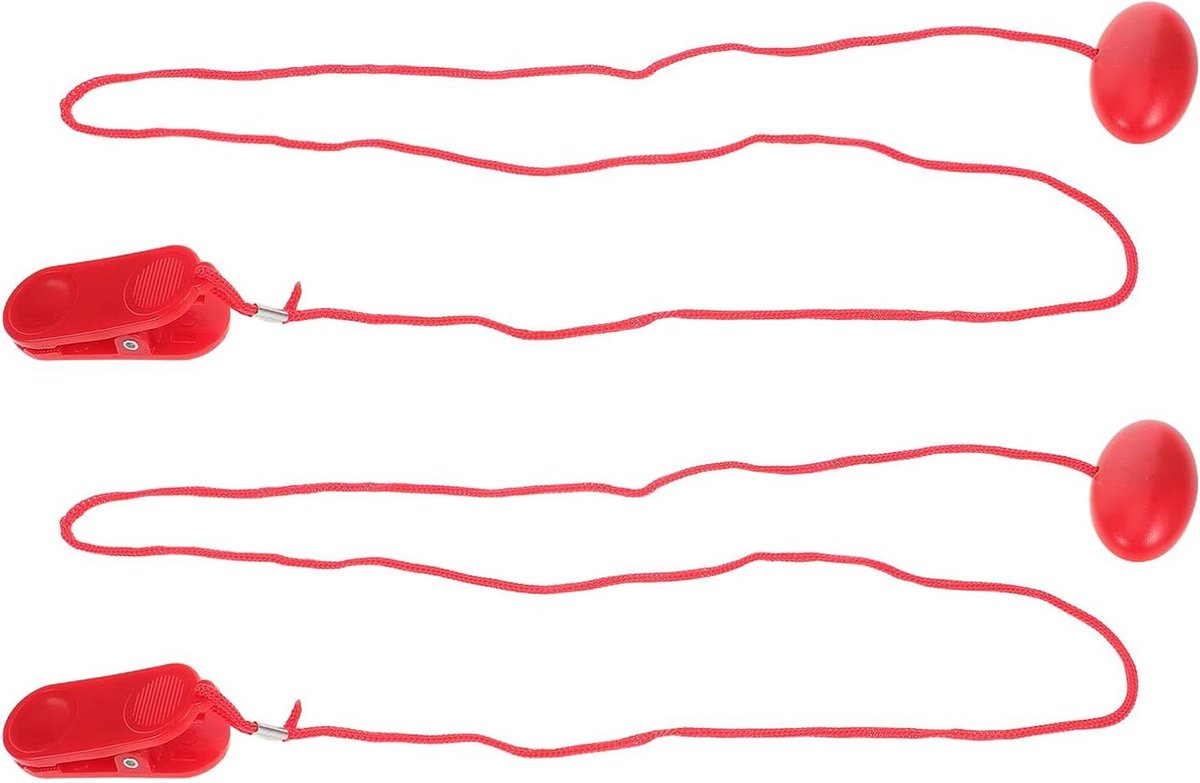 Loopband Noodstop Sleutel - Veiligheidssleutel Magneet - Fitness Veiligheid - Universele Magneetbevestiging - 12 x 4.5 x 2.5 cm - Rood