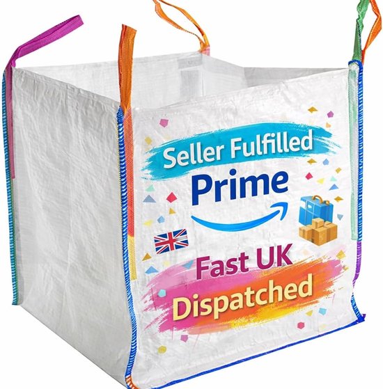 FIBC bulkzak - Big bag tuinafval - Afval transporteren - Zwaar werk - 85 x 85 x 85 cm - Wit — afbeelding 2