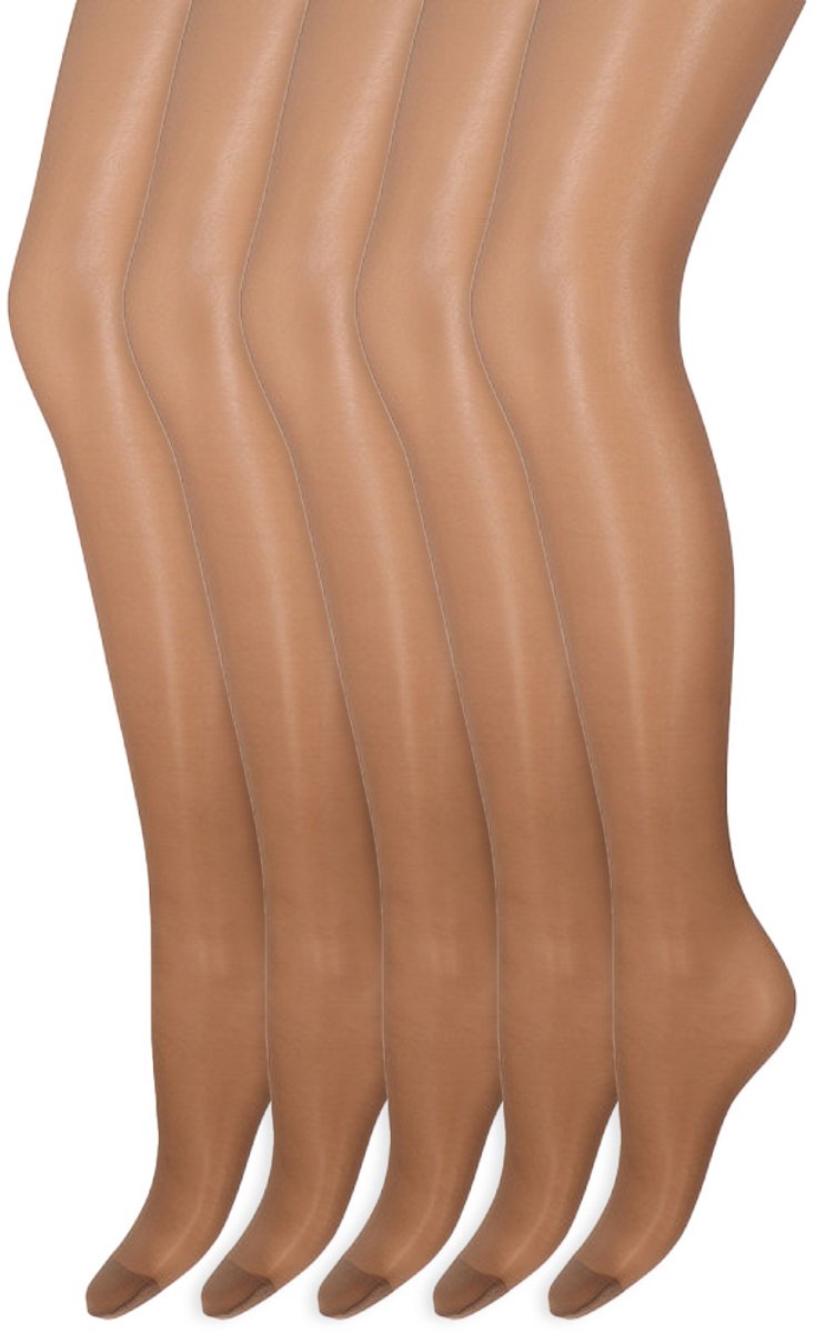 Zijdeglans Panty | Transparant Van Teen Tot Taille | 15 Denier | Merk: Marianne | Maat: S T/M Xxxl | Kleur: Lyon | 5 Paar